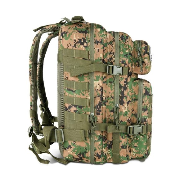 45L Tactical Backpack CamoJungle Waterproof Multi Compartment for Hiking Camping - Picture 2 of 7